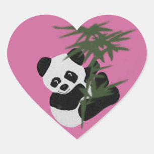 Sticker Cœur Le Petit Panda
