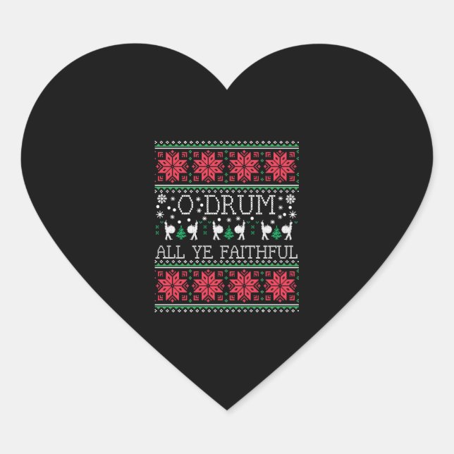 Sticker Cœur Le poison de Bass Drum Dreck Christmas (Devant)