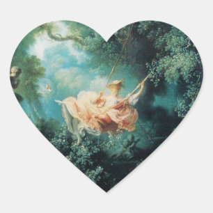 Sticker Cœur LE rose vert SWING