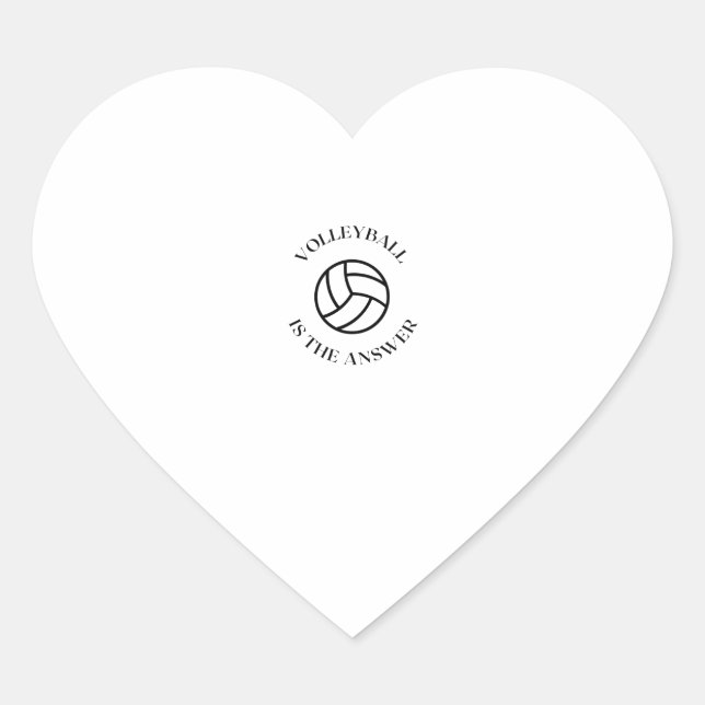 Sticker Cœur Le volley-ball est la réponse (Devant)