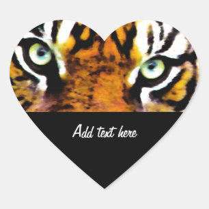 STICKER CŒUR LE YEUX DE TIGER