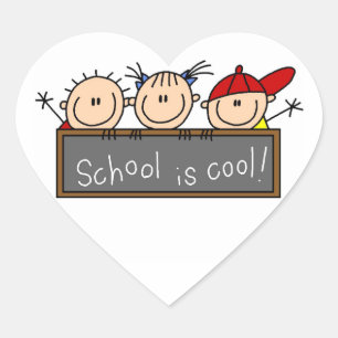 Sticker Cœur L'école est Cool