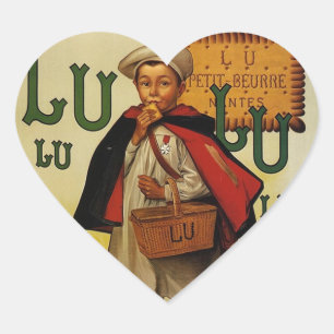 Sticker Cœur Lefevre Lu Lu Biscuit Boy à Cape