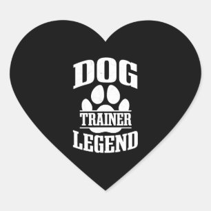 Sticker Cœur Légende de l'entraîneur de chiens