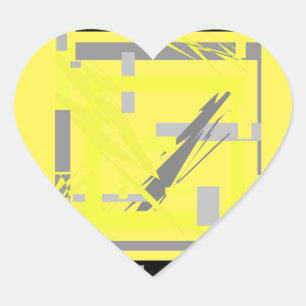 Sticker Cœur L'énergie électrique Art Abstrait