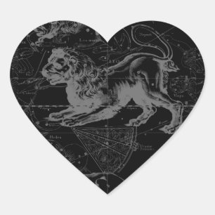 Sticker Cœur Leo Constellation Hevelius 1690 Décor