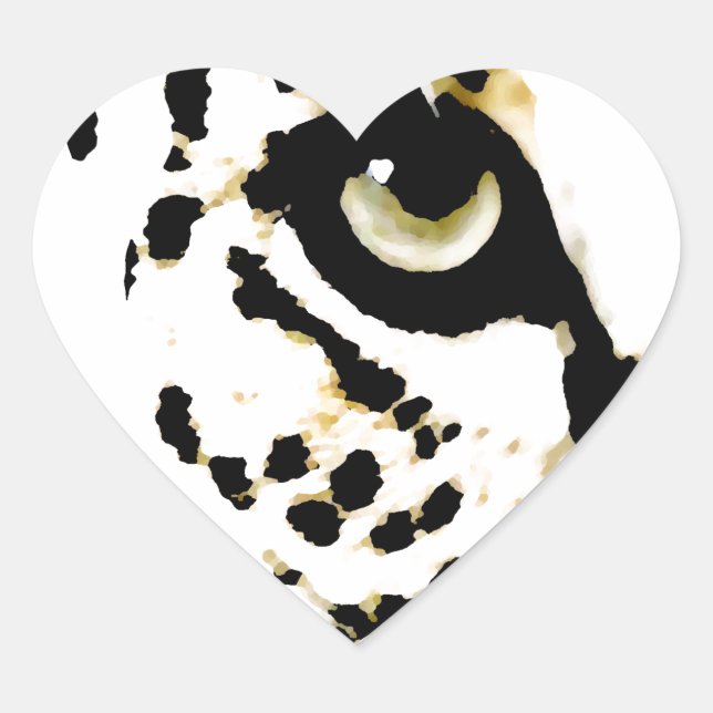 Sticker Cœur Léopard Eye (Devant)