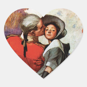 Sticker Cœur Les amoureux du cheval