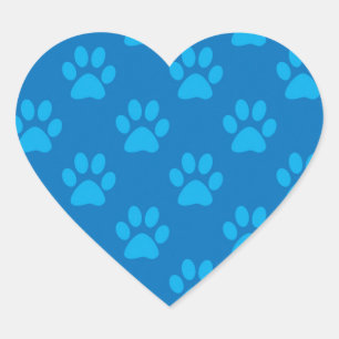 Sticker Cœur Les Blue Puppy