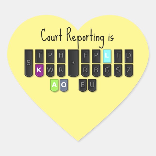 Sticker Cœur Les comptes rendus judiciaires sont des autocollan (Devant)