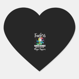 Sticker Cœur Les enseignantes sont comme les licornes, elles fo
