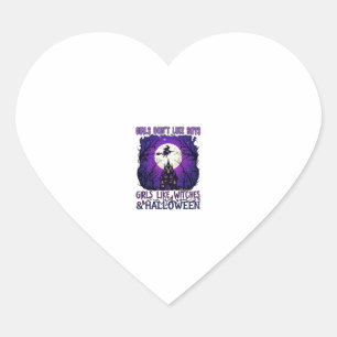 Sticker Cœur Les filles n'aiment pas les sorcières garçons Hall