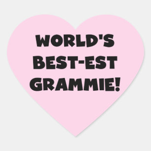 Sticker Cœur Les meilleurs cadeaux Grammie Noir ou Blanc du mon