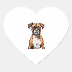 Sticker Cœur Les potes de boxer les mignons dessins pour chien