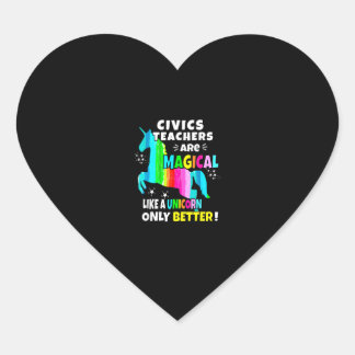 Sticker Cœur Les professeurs d'éducation civique sont magiques 