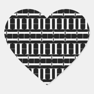 Sticker Cœur Lettre initiale H monogramme