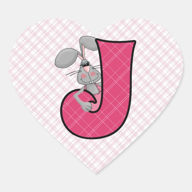 STICKER CŒUR LETTRE MONOGRAPHIQUE JAUNE VACHE ROSE (Devant)