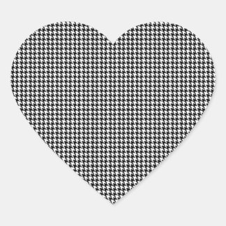 Sticker Cœur Lettre personnalisée monogramme Houndstooth