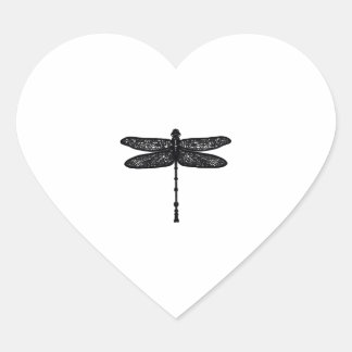 Sticker Cœur libellule