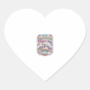 Sticker Cœur Licorne Dans Mon Rêve Arc-en-ciel Ère Vêtements Co