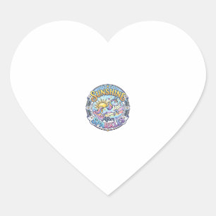 Sticker Cœur Licorne Sunshine Après Paillettes POD Prêt Marketp