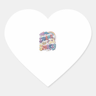 Sticker Cœur Licorne Tempête mais Étincelante Fantaisiste Merch