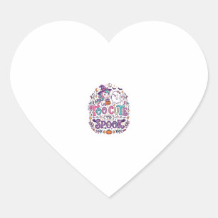 Sticker Cœur Licorne trop mignonne pour effrayer l'art coloré d