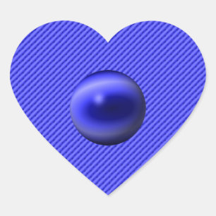 Sticker Cœur Ligne Bleue Mince Un-d'un-un-un-un