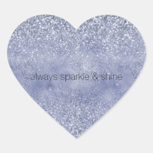 Sticker Cœur Lilac Parties scintillant violette Glitz étincelan
