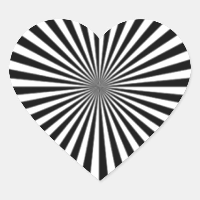 Sticker Cœur L'Illusion Optique Permet De Voir Un Cerveau (Devant)