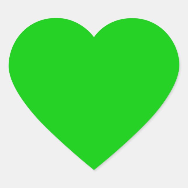 Sticker Cœur Lime vert 00cc00 (Devant)