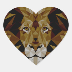 Sticker Cœur Lion