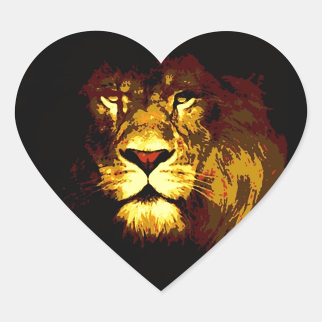Sticker Cœur Lion (Devant)