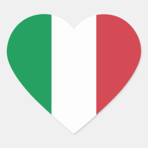 Sticker Cœur L'Italie/drapeau italien