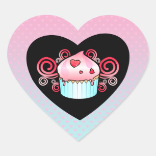 Sticker Cœur "Litle Cupcake"