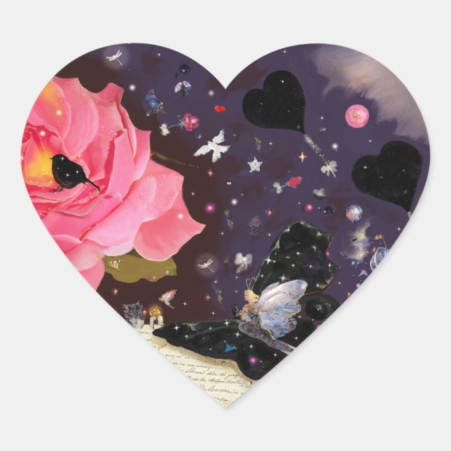 Sticker Cœur Livre des contes de fées ! (Devant)