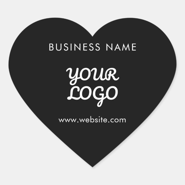 Sticker Cœur Logo et texte promotionnels modernes | Couleur mod (Devant)