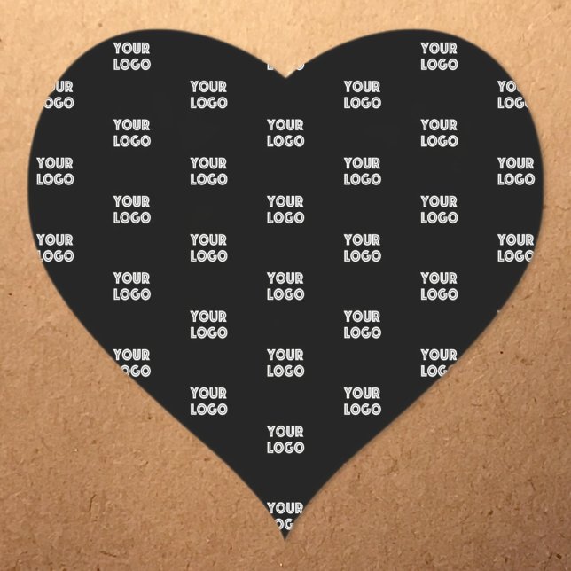 Sticker Cœur Logo simple à répéter | Noir (Créateur téléchargé)