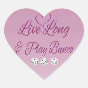 Sticker Cœur Long vivant et jeu Bunco