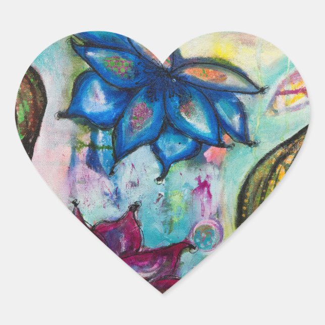 Sticker Cœur Lotus Love (Devant)