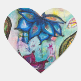 Sticker Cœur Lotus Love