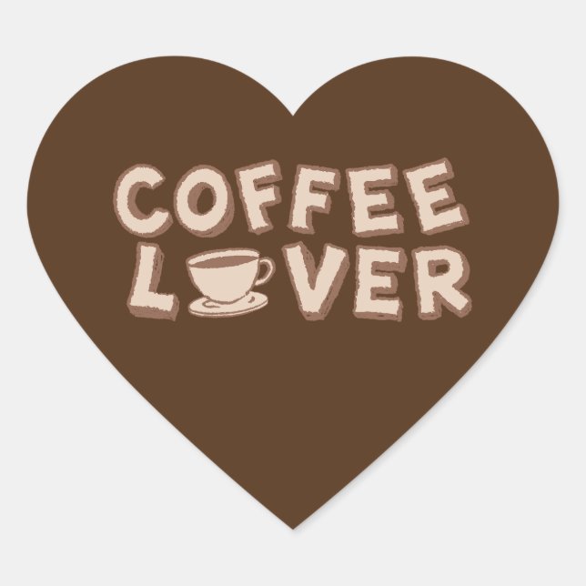 Sticker Cœur Louveur de café (Devant)