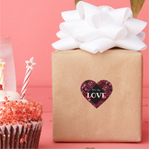 Sticker Cœur Love Bug & Cute Hearts Motif