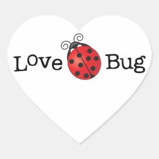 Sticker Cœur Love Bug - Ladybug
