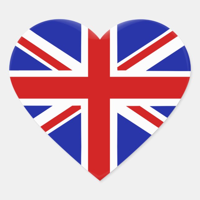 Sticker Cœur love drapeau Angleterre (Devant)