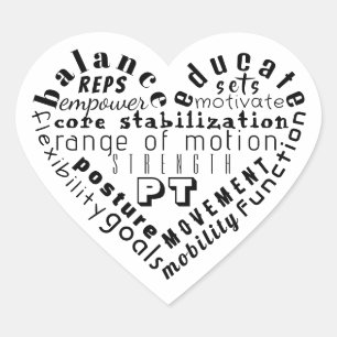Sticker Cœur Love Phytothérapie Heart Word Art Sac fourre-tout