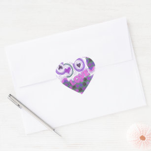 Sticker Cœur Lovely Love Heart Motif Art Imprimer