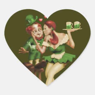 Sticker Cœur Lucky Leprechaun