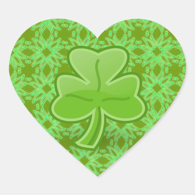 Sticker Cœur Lucky Shamrock (Devant)
