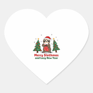Sticker Cœur Lumières de Noël drôles Chaussette Chapeau de Père